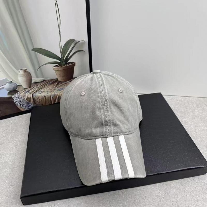 Hat Men'S And Women'S Outdoor Cap Spring Solid Color Extended Brim Baseball Cap Striped Hat