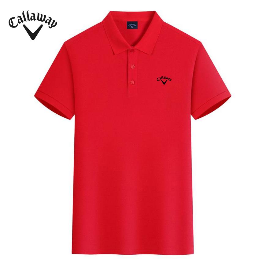 Callaway 2025 Лето Новая Вышитая Высококачественная Хлопковая Рубашка Поло С Воротником Для Гольфа