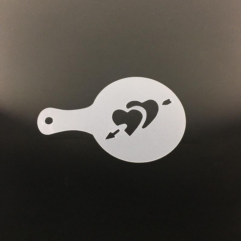 16 шт., форма для рисования кофе, креативная модель печати, кофейная пена, распылитель, трафареты для торта, сахарная пудра, сито