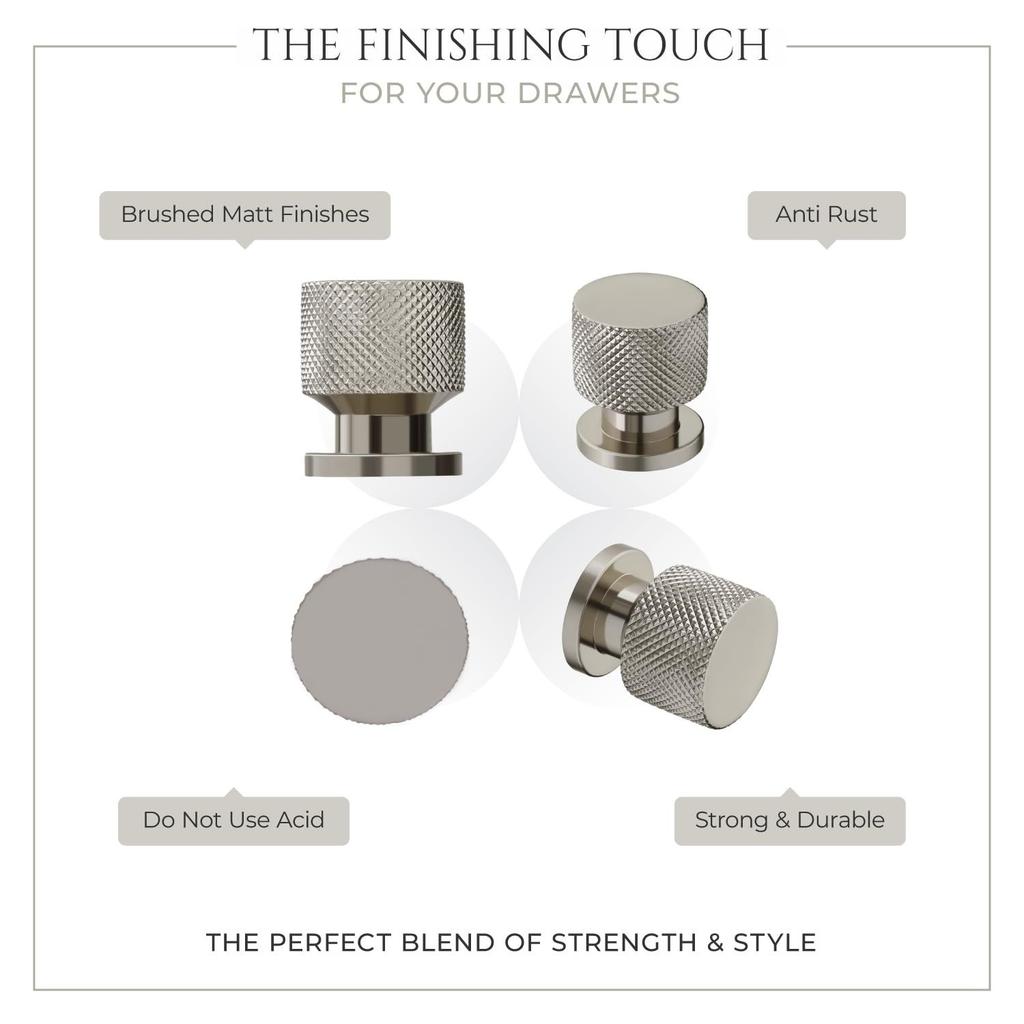 Набор из 3 ручек для шкафов – Современная алюминиевая ручка для ящика для кухни, гардероба, буфета и домашней мебели (Матовый сатиновый финиш)