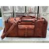 Men's Full Grain Leather Vintage Duffel Travel Weekend Overnight Bag (24 Inch)