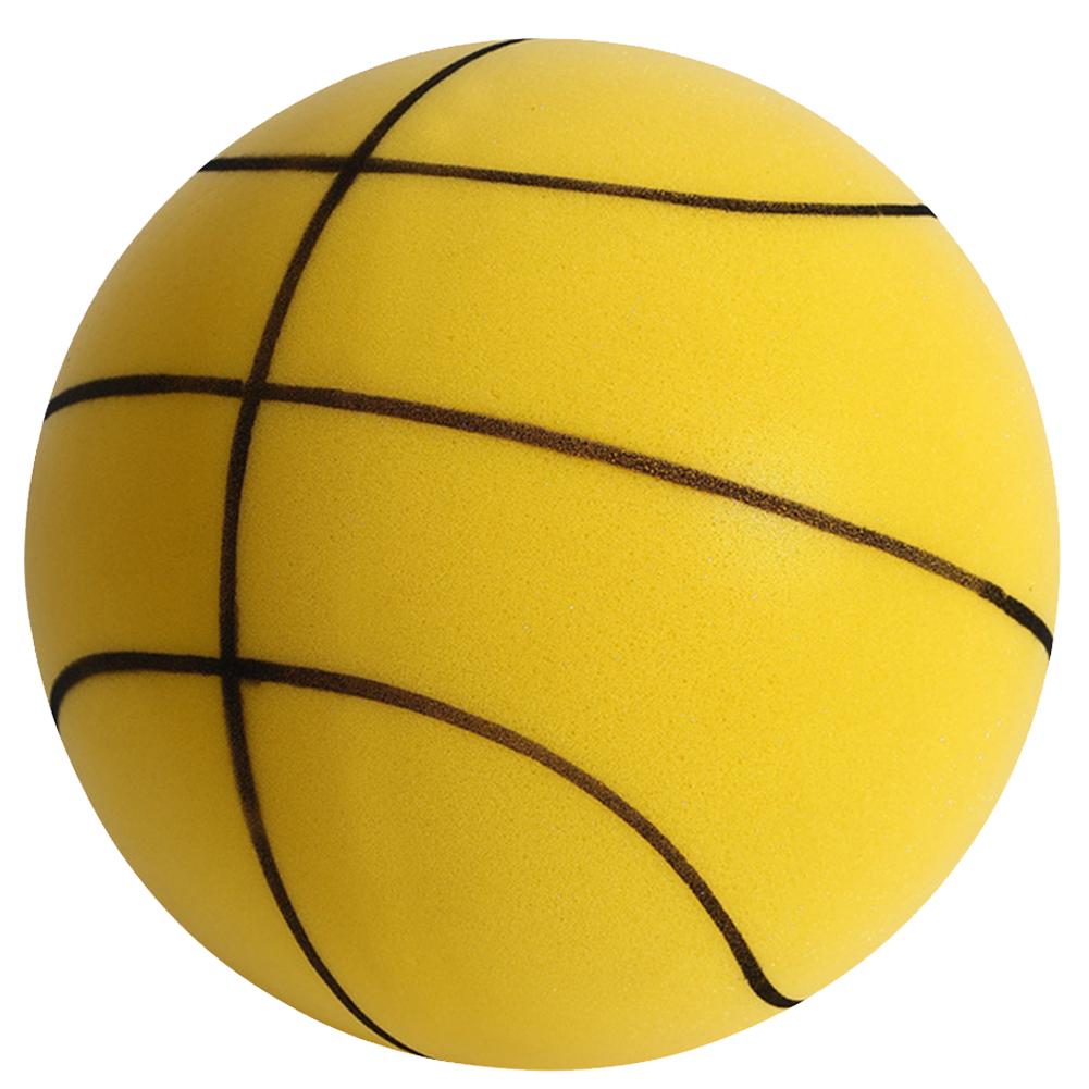 Indoor Silent Basketball Sports Bouncy Balls 18/21/24cm High Density Foam Material Kids Adults Ball Training With Portable Net