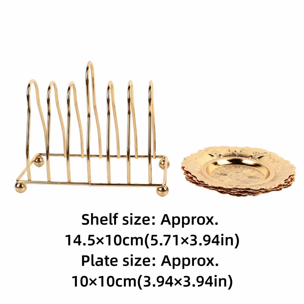 7PCS European Metal Coasters Set Iron Table Coasters Set Coasters Drink Coasters Set For Home