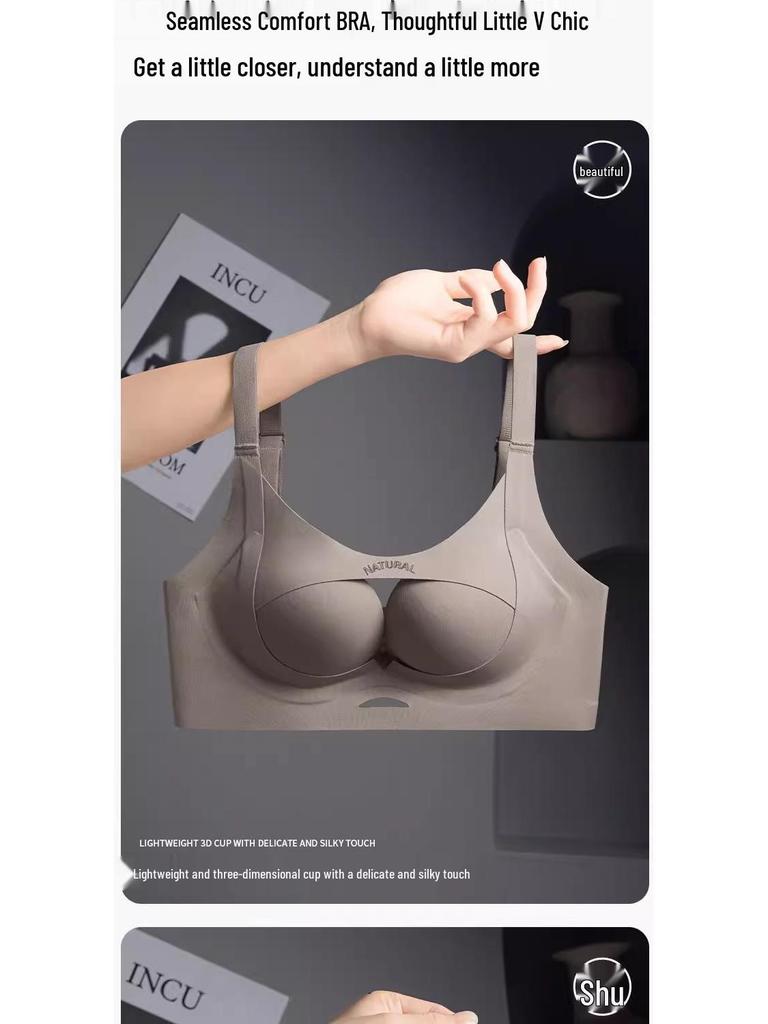 Seamless Wire-Free Bandeau Bra with Lift & Side Smoothing for Women