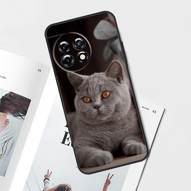 Чехол для телефона OnePlus с изображением британской короткошерстной кошки для OnePlus Nord CE 5 3 4 Lite N20 N30 OnePlus 15 13 12 11 9 10 Pro 13T 13R 10T