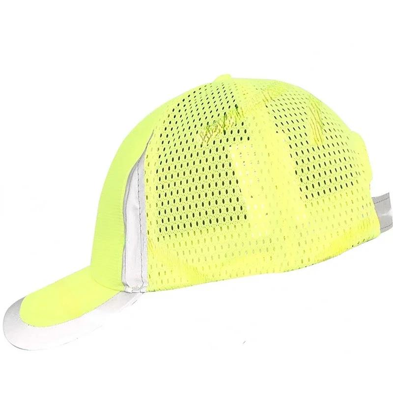 High Visibility Reflective Baseball Cap Yellow Safety Hat Work Safety Helmet Washable Hat Safety Traffic Cap Hard Hat