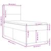 Box Spring Bed with Mattress Dark Gray 90x200 cm Fabric