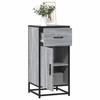 VidaXL Buffet Sonoma Grey 35.5x35x76 Cm Engineered Wood and Metal, Storage Cabinet, Entryway Furniture, Accent Furniture 848962
