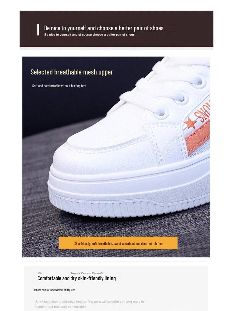 2023 Summer New Style Women's White Sneakers, Korean Version Casual Sports Shoes