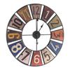Wall Clock - LANA DECO - Retro Multicolor - Metal - 60 Cm - Indoor