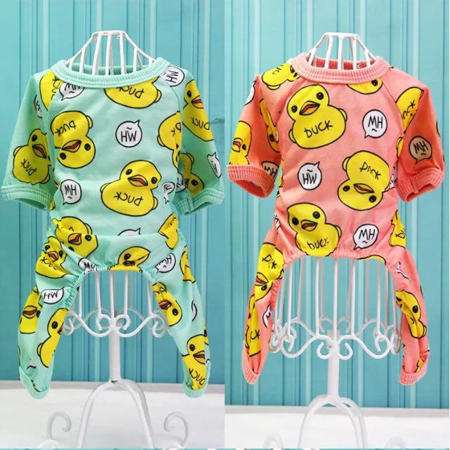 Spring and Autumn Dog Clothes Four-legged Cat Small Medium Dog Teddy Chihuahua Little Yellow Duck Pet Clothes
