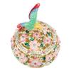 Round   Pattern Enameled Jewelry Box Decorative Metal Trinket Box Vintage Jewelry   for Desktop and Bedroom