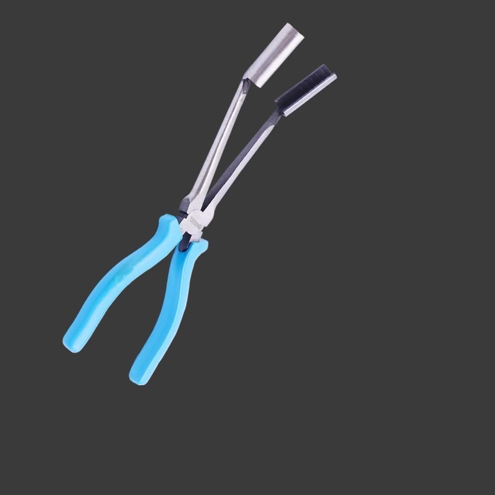 Стальные клещи для снятия провода свечи зажигания автомобиля Инструмент для снятия зажима высоковольтного провода подцилиндра Обжимные клещи с резиновой ручкой