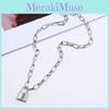 Панк Сплав Модная Цепочка Ожерелье с Подвеской-Замком Для Повседневной Носки Подарки И