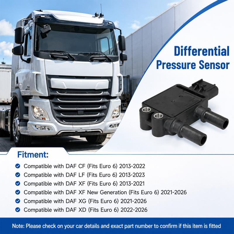 For DAF CF XF LF XG XD Differential Pressure Sensor 2124494 1818119 4383998 A052G379 5492073 5572051 5MPP2-10 5MPP2-11 5MPP2-3