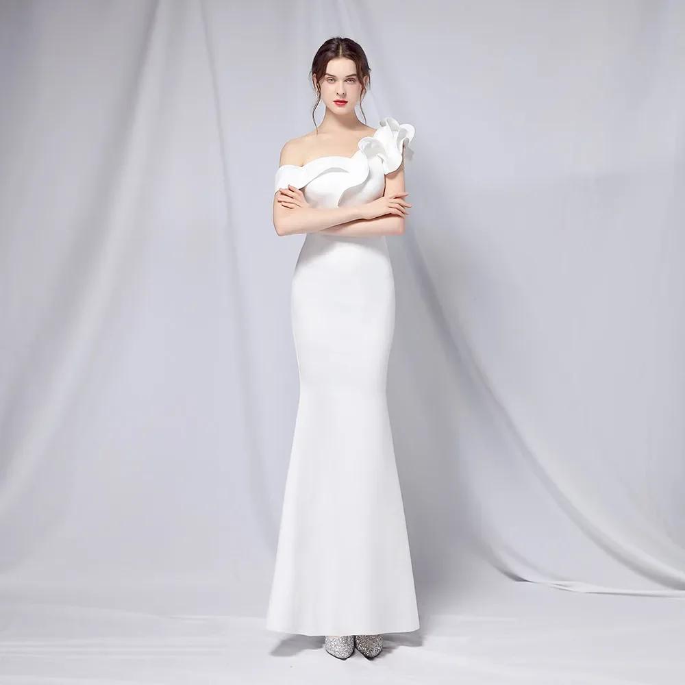 Long Evening Reception Playing Party Dress Self-wedding Shoot Guest Review Many Mermaid Elegant Bridesmaid Prom Korean  2024