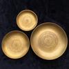 Buddhism Copper Plate 18cm Auspicious Tibetan Brass Engraving Dish Worship For Buddha Fruit Tray Desktop Home Gift Decorative