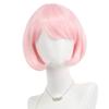 New Fantasy Pink Short Wavy Synthetic Hair Wigs Daily Cosplay Party Costume Wig For Women and Girls Gifts