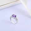 Bolaijewelry Великолепный дизайн натурального африканского аметиста драгоценного камня Кольцо из стерлингового серебра 925 пробы для женщин, элегантные ювелирные изделия