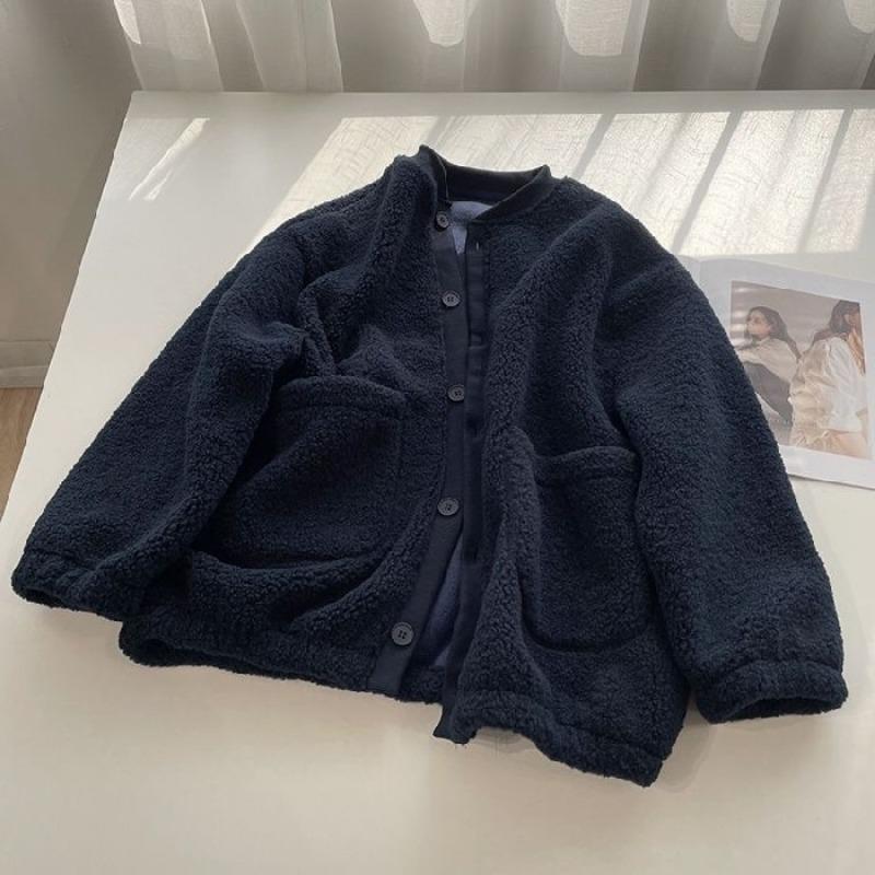 Женский oversized флисовый кардиган на пуговицах, свободный, с длинным рукавом, повседневный, теплый, верхняя одежда, осень, зима