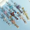 Women's Stainless Steel Sexy Beach Butterfly Zircon Pendant Perforated Belly Rings 10mm Gold Plated Third Party Certified Trendy