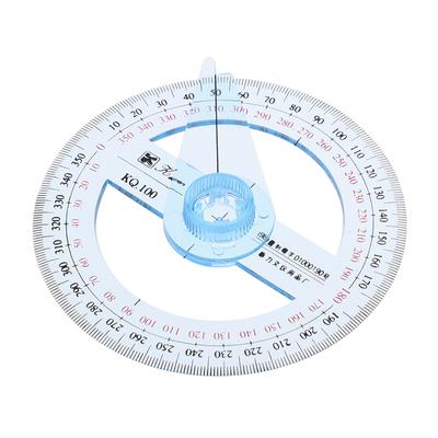 Пластиковый угломер на 360°, угломер, измерительная линейка, инструмент для студентов