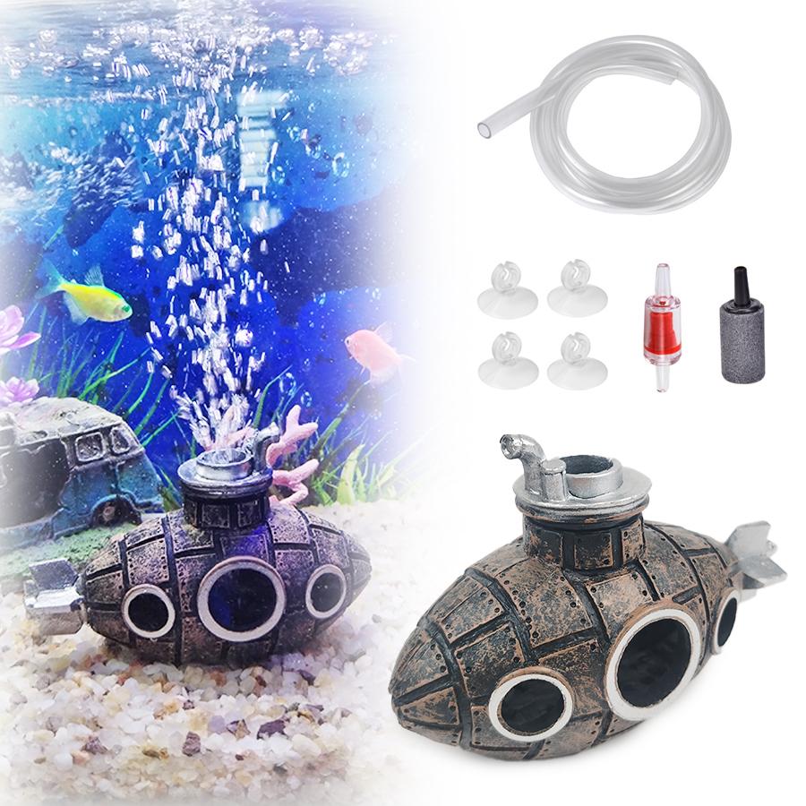 Resin Submarine Ornaments Fish Shrimp Shelter Cave Landscaping Accessories for Aquarium Fish Tank Decorations