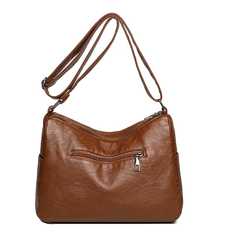 Женская сумка из мягкой кожи, многослойная, через плечо, сумка через плечо, сумка для матери