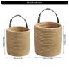 Многоцелевой набор плетеных подвесных корзин из хлопковой веревки для украшения стен и хранения в гостиной или ванной комнате