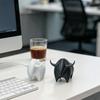 3D-печатная фигурка быка, мини-статуэтка животного быка, коллекционный настольный орнамент для полки, дома, офиса, декора стола