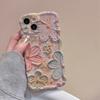 Blu -Ray Oil Painting Flower Shockproof Bumper Silicone Phone Case For Iphone 13 12pro 14 Pro 13pro Max Protective Fundas Cover