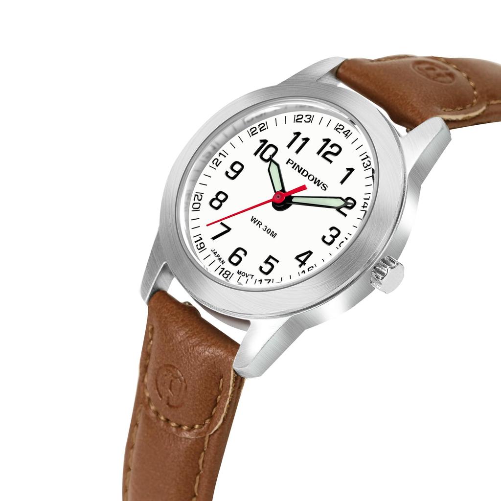 PINDOWS Classic Business Analog Quartz Small 3 ATM Waterproof Fashion Dress Watch с люминесцентным циферблатом женские часы, женские часы, легко читаемые