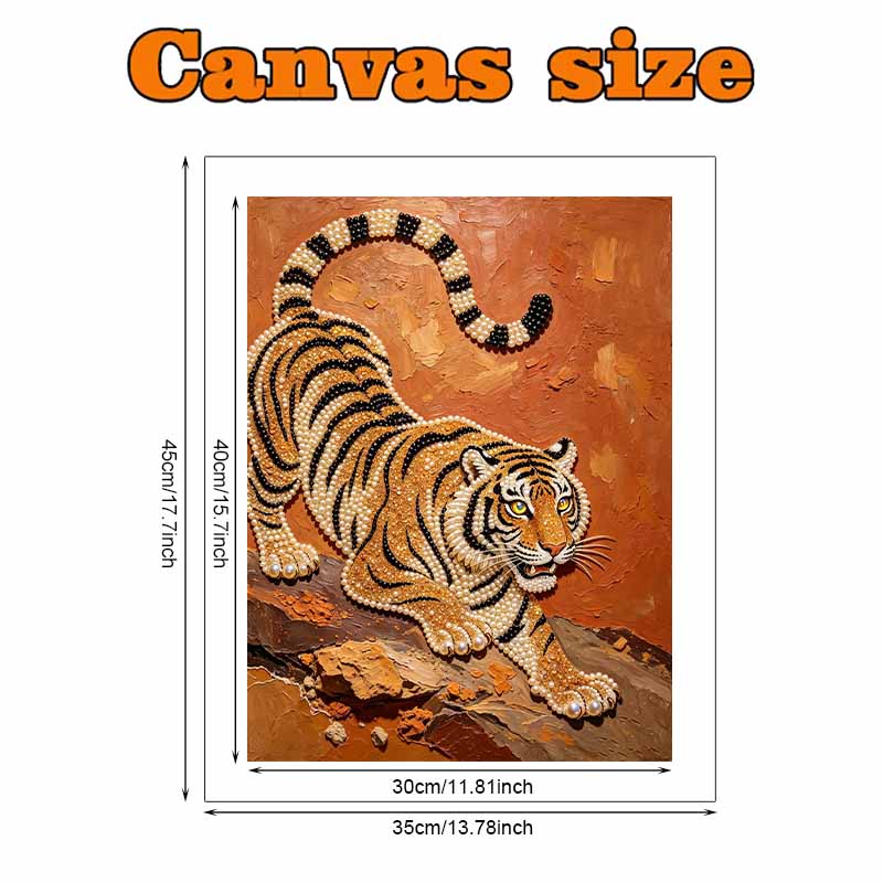 Animal series pearl painting Tiger diy selfadhesive handmade home decoration painting as a gift