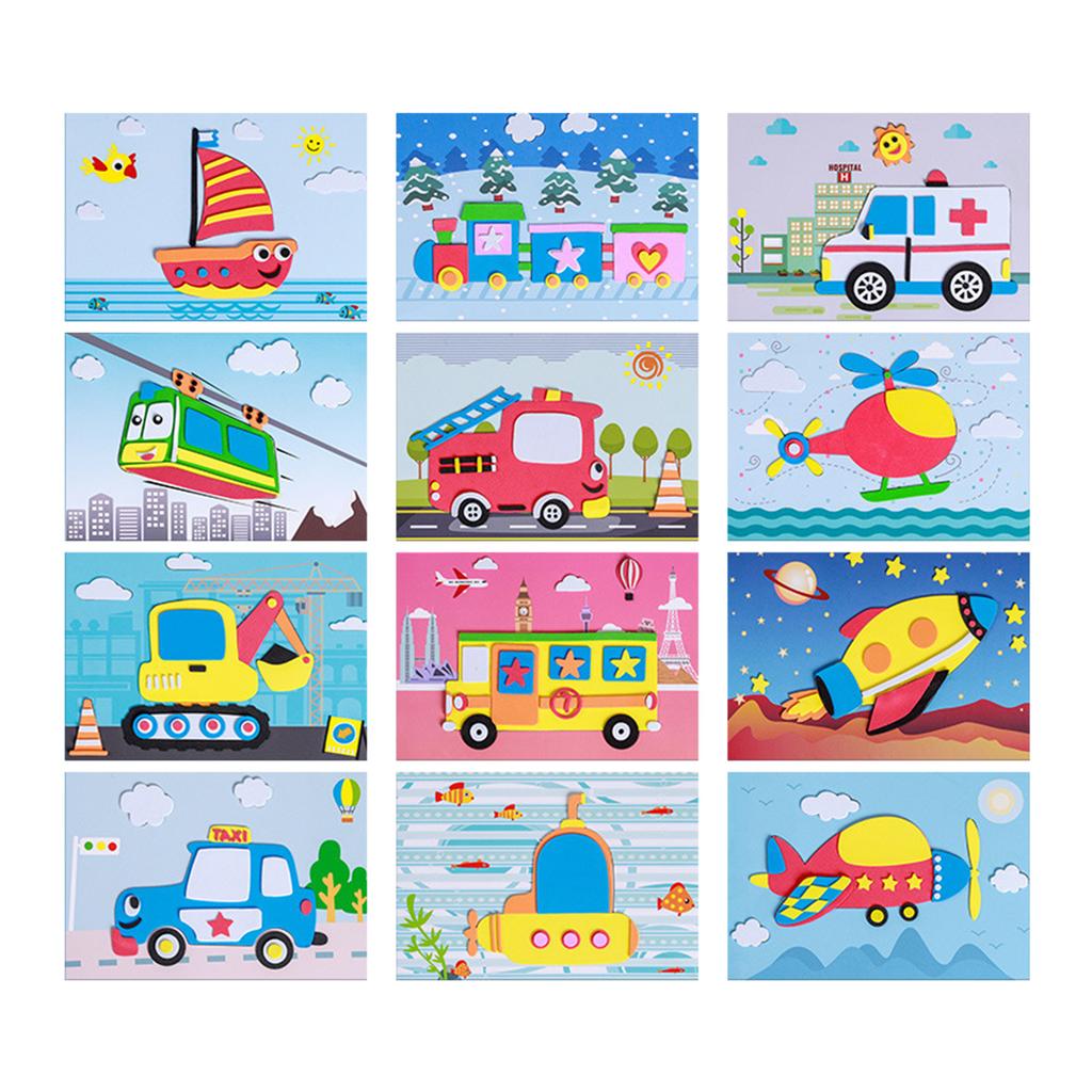 Children's EVA 3D Cartoon Stickers Toys Funny Decorative Paintings For Boy Girls
