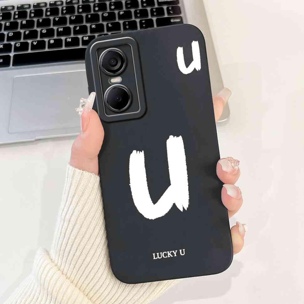 Luckly Letters Cover For Tecno Pop 6 Pro Case 2022 Silicone Soft TPU Phone Case For Tecno Pop6 Pop 6 Pro Bumper 6.6"