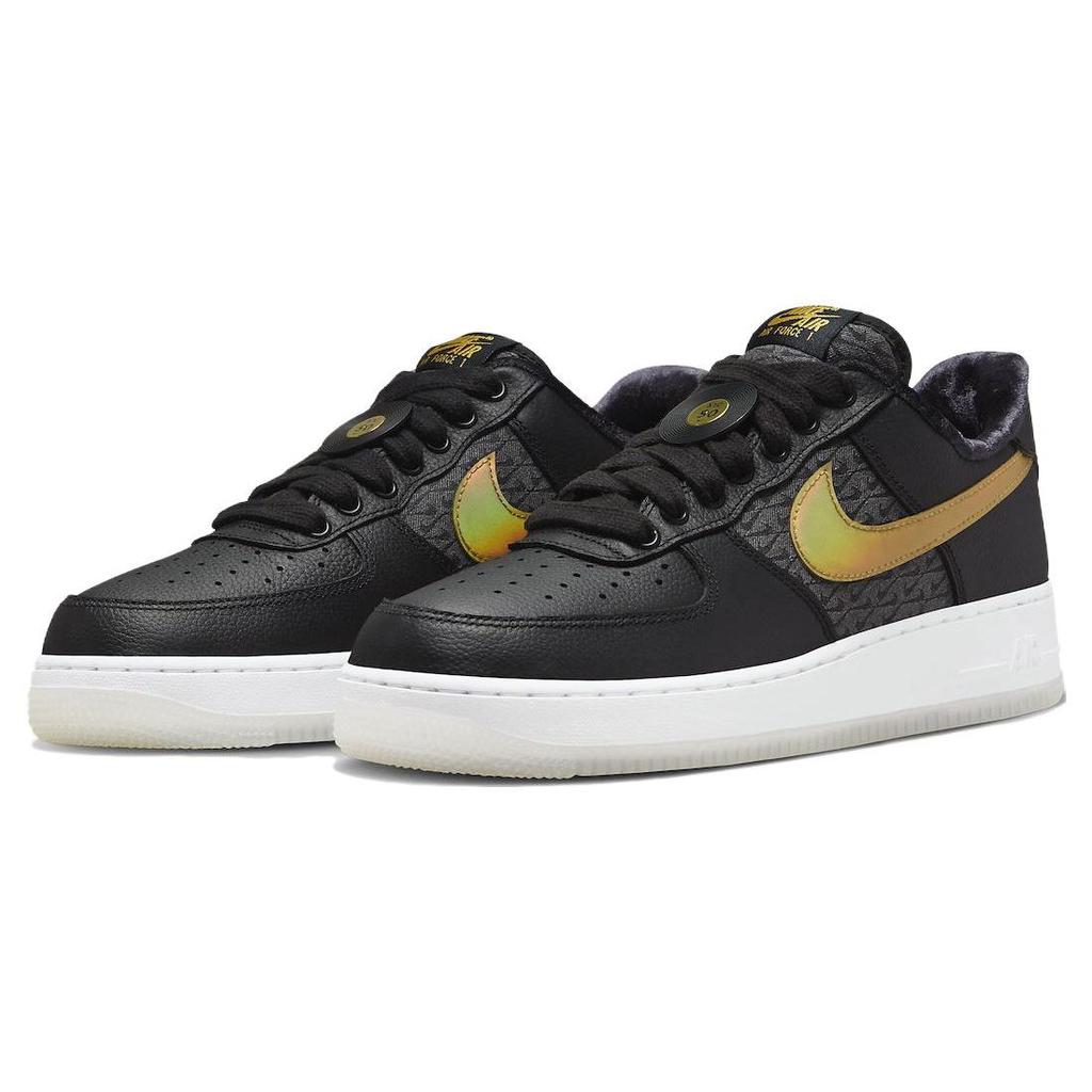 Nike Air Force 1 Low Premium Bronx Origins — мужские кроссовки к 50-летию, черный металлик-золото-белый FN6835-010