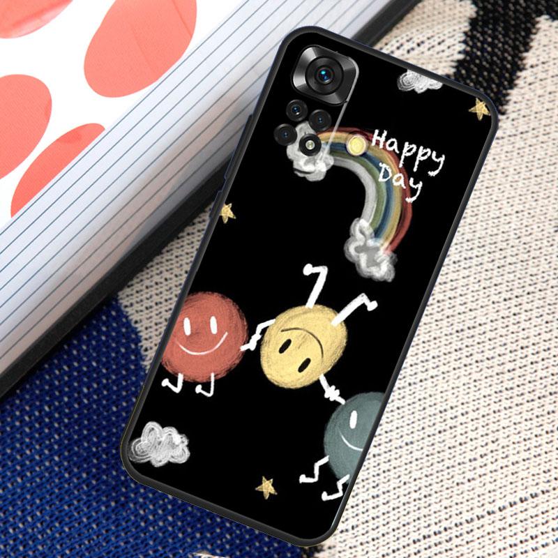 Чехол Smile Face Happy Cute для Xiaomi Redmi Note 8 9 10 11 12 Pro 8T 9S 10S 11S Redmi 12C 9C 9T 10A 10C