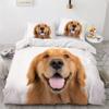 Cute Dogs Duvet Cover Pet Dog Funny Animal Bedding Set 3D Print Puppy Comforter Cover Pillowcases Full King For Kids Teens Decor