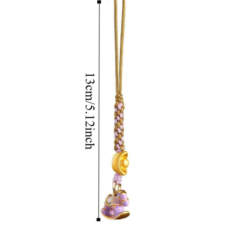 Chinese Style Zodiac Hors Phone Lanyard Anti Loss Mobile Phone Case Keychain Bag Pendant