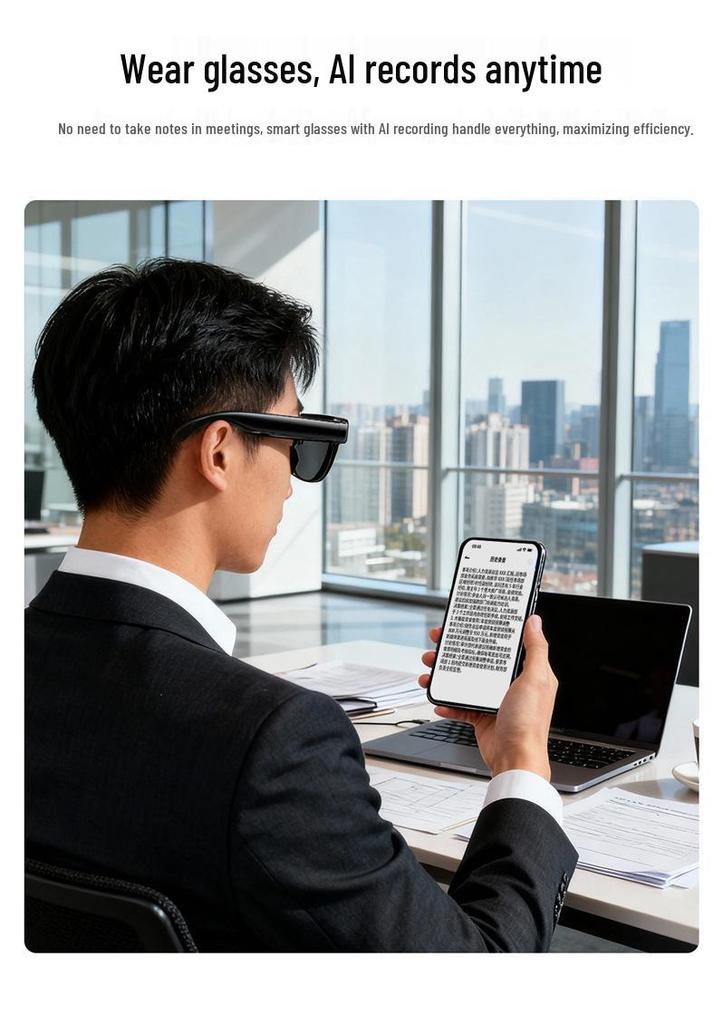MT3 AI Smart Glasses: Real-time Translation, Video & Photo Capture, Object Recognition, Calls, Music, Bluetooth Retro Earphones