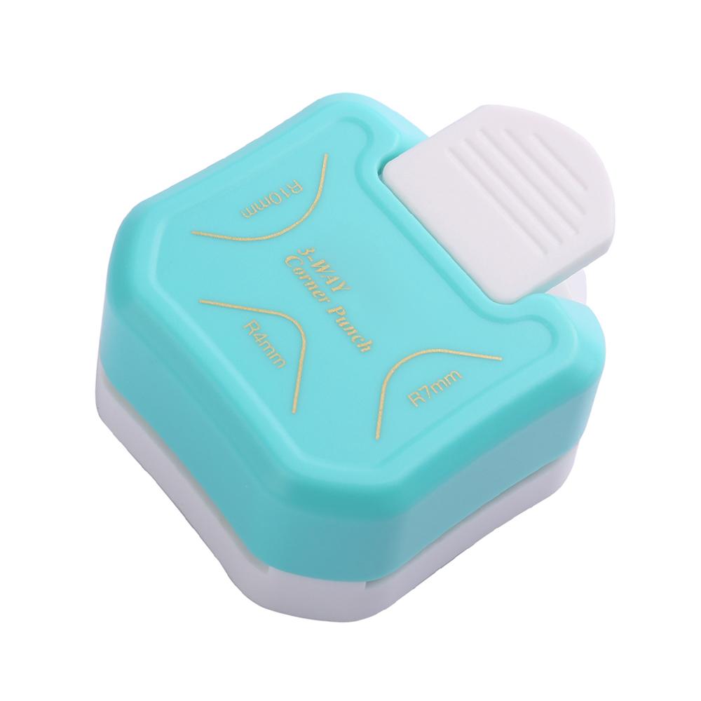 KW-trio 3-in-1 Corner Rounder Punch R4/R7/R10mm Round Corner Trimmer Cutter for Card Photo Paper Laminating Pouches
