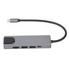 5 in 1 Type C Hub Aluminium Alloy Silver Gray High Speed USB C Dock Multiport Adapter for Type C Device