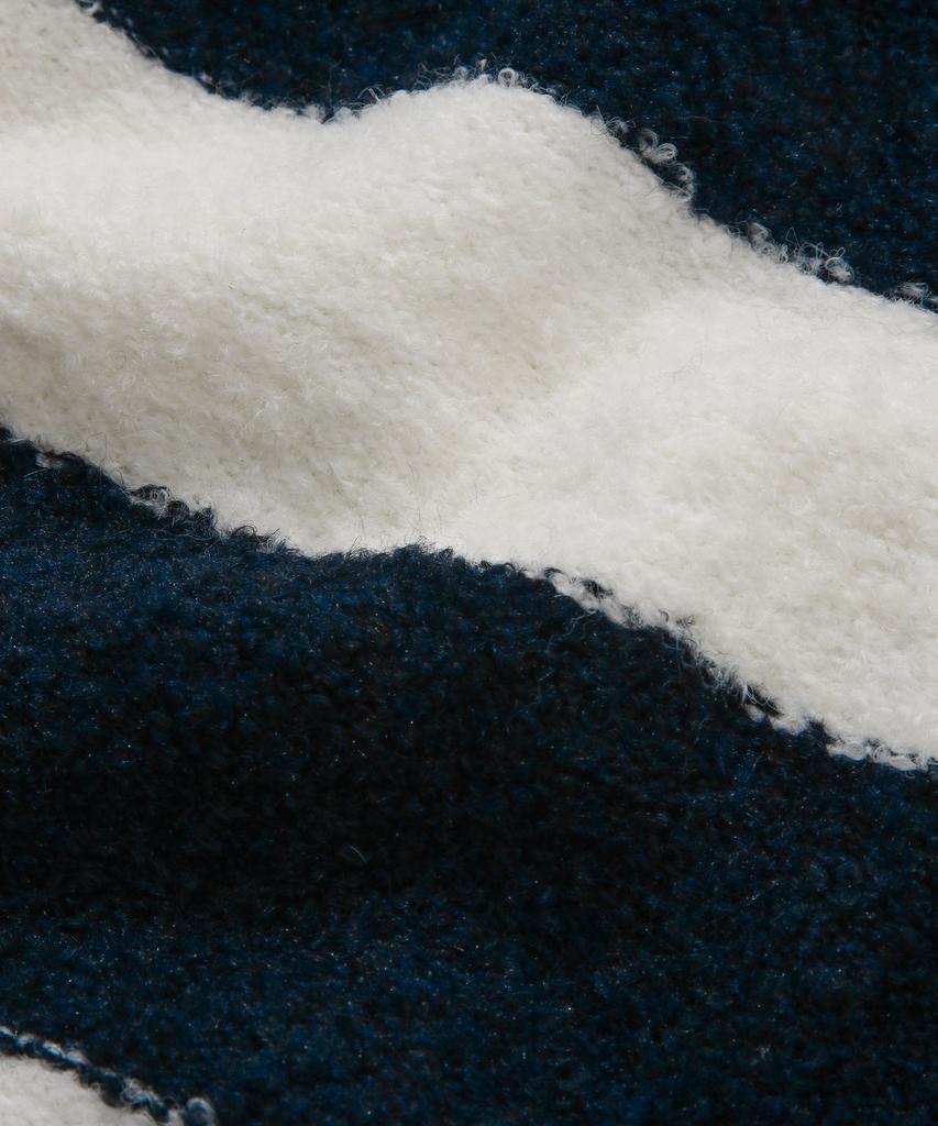 COVERNAT Boucle Yarn Rugby Knit Dark Navy