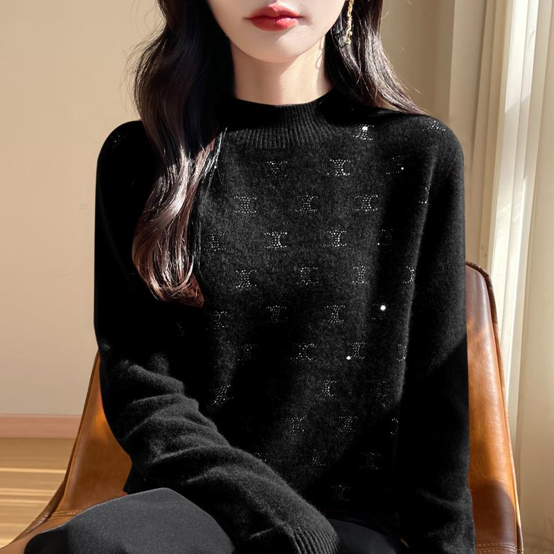 Женский кашемировый свитер Qinghe кашемир 30% кашемир 70% шерсть осенне-зимний кашемировый пуловер мягкий и теплый