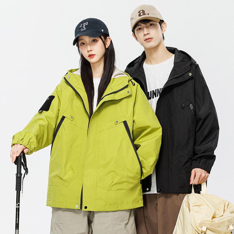 Autumn New Jacket Men's and Women's Outdoor Mountain Jacket Couple's Trendy Brand Hooded Jacket