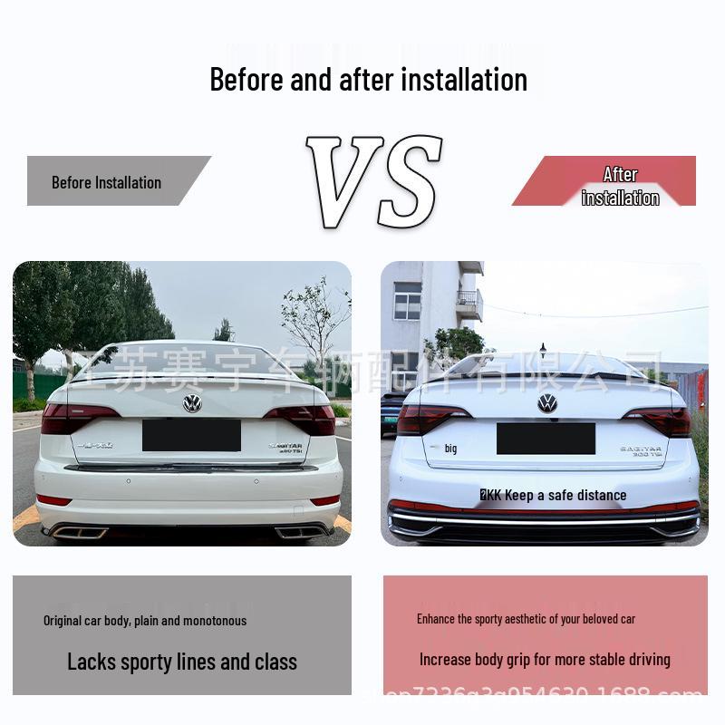 Задний спойлер Volkswagen Sagitar (2019-2025 гг.) - Тип спорта, Не требует сверления