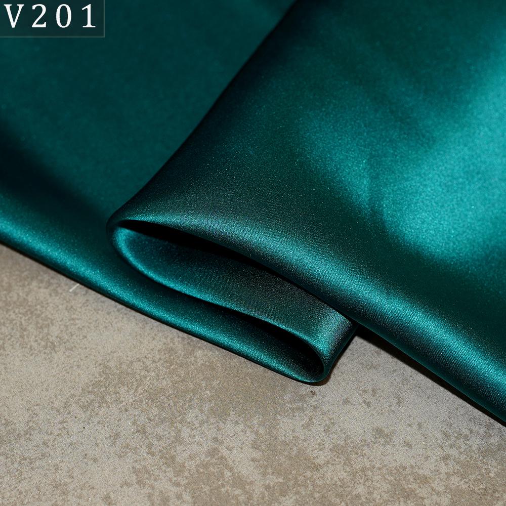 HYSK Natural Genuine Pure 100% Silk Crepe Satin Fabric Silk China Duchess Plain Brown by Meter for Dress Bedding Wedding