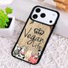 VEGAN FOOD QUOTES ANIMAL LOVE Shockproof Phone Case for iPhone 17 Air 16e 15 11 12 14 13 Pro Max Cover Coque