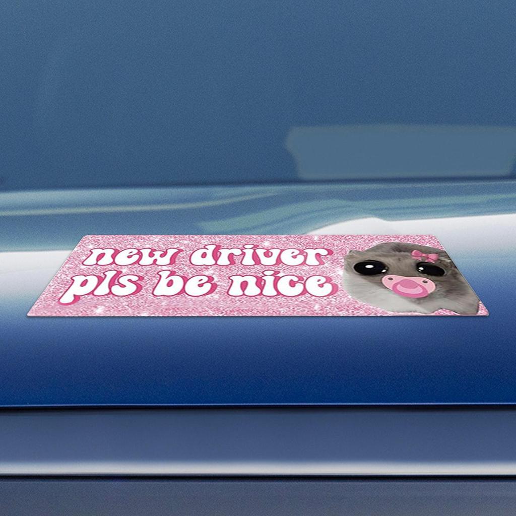 New Driver Magnet For Car Reusable Magnetic New Driver Decal Car Magnet Funny Animal Design For Driving Practice Safety Training
