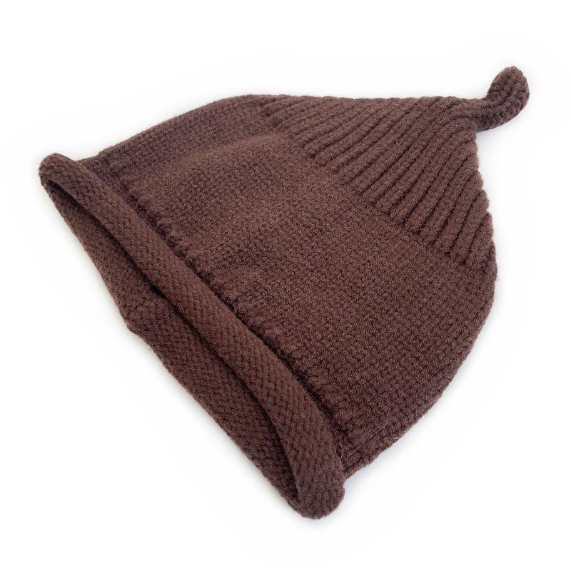 Унисекс шерстяная детская шапка "Кот Брат": Новое поступление Осень/Зима, Однотонный, Теплый трикотаж, Классический дизайн.